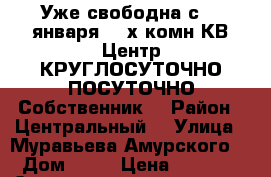 Уже свободна с 8,9января 2- х комн КВ Центр КРУГЛОСУТОЧНО ПОСУТОЧНО Собственник  › Район ­ Центральный  › Улица ­ Муравьева Амурского  › Дом ­ 25 › Цена ­ 1 600 › Стоимость за ночь ­ 1 600 › Стоимость за час ­ 100 - Хабаровский край, Хабаровск г. Недвижимость » Квартиры аренда посуточно   . Хабаровский край